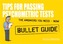 Tips For Passing Psychometric Tests: Bullet Guides