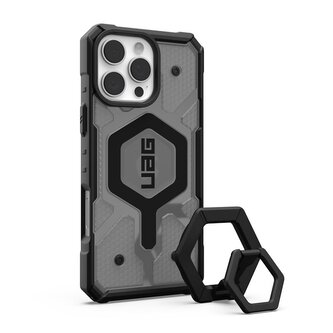 UAG Pathfinder Clear Magsafe, Ash/Black Stand - iPhone 16 Pro Max