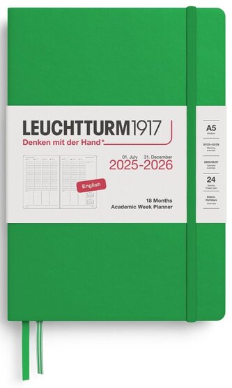 Academic Week Planner 2026 Medium (A5) 18 Months Spring Leaf
