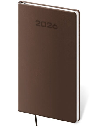 Kapesní diář Soft hnědý