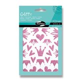 Samolepky Maildor Glitty - Srdce a korunka