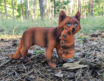 Liška s mládětem
