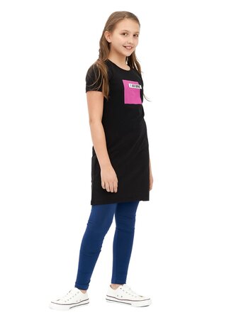 Dívčí šaty Square - černá 152