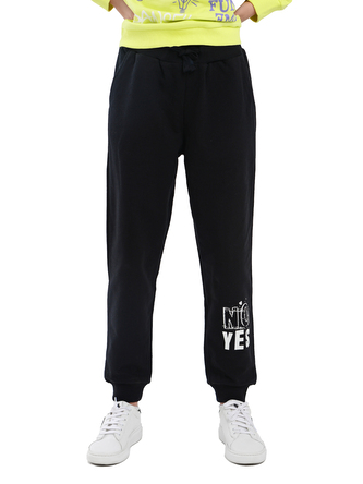 Dívčí tepláky YES/NO - černá 128