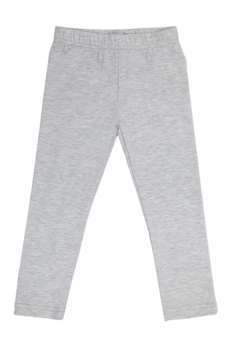 Dívčí legginy Basic - šedý melanž 98