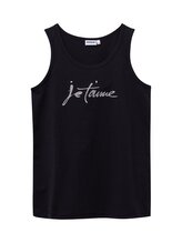 Dívčí tílko JeT'aime - černá 140