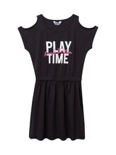 Dívčí šaty Play Time - černá 146