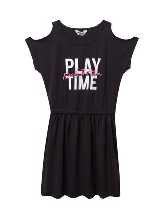Dívčí šaty Play Time - černá 146