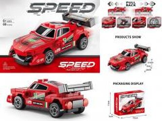 Klocki samochód pull back 69el