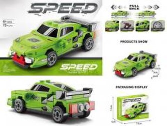 Klocki samochód pull back 64el