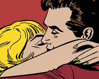 Malování podle čísel - V OBJETÍ - 40x50 cm, bez rámu a bez vypnutí plátna