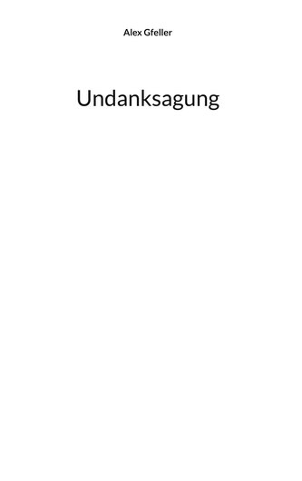 Undanksagung