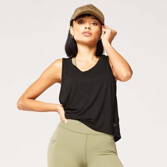 Dámské tílko Code Mesh Back Crop Black - SQUATWOLF - Velikost: S