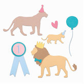 SIZZIX Thinlits vyřezávací  kovové šablony - lvi