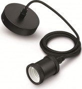 Kabel s objímkou 8718696167762 E27 černý