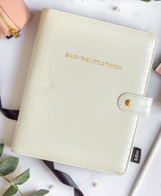 Krúžkový obal A5 - biely