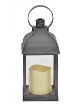 LED lucerna Bery šedá 28x9x9 cm