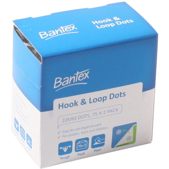 Bantex, Háčky HOOK + LOOP dots, 2x75