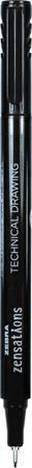 Technické pero, černá, 0,4 mm, ZEBRA