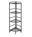 Regál / botník kov 4 patra rohový černý  EVOLUTION C4