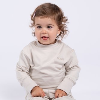 Moniel Dětská rostoucí mikina Basic Light Beige 50/56 cm