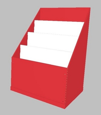 Stojan kartón červený