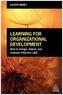 Learning for Organizational Development