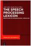 The Speech Processing Lexicon