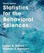 Statistics for the Behavioral Sciences