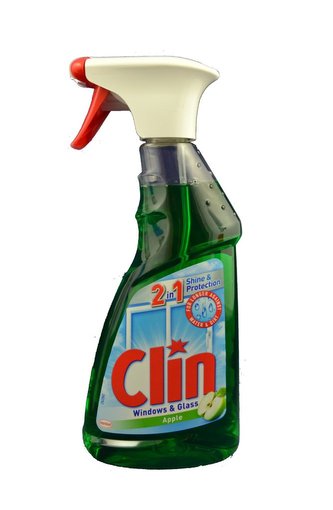 Čistící prostředek na sklo, 500 ml, jablko, CLIN